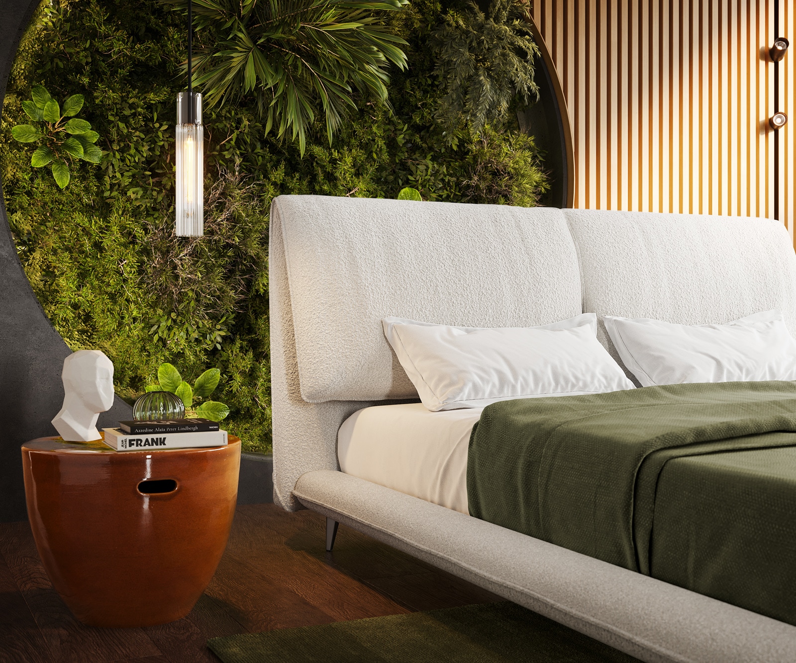 Sommier rembourré Cusino 140x200 cm Bouclé Crème-Blanc 5