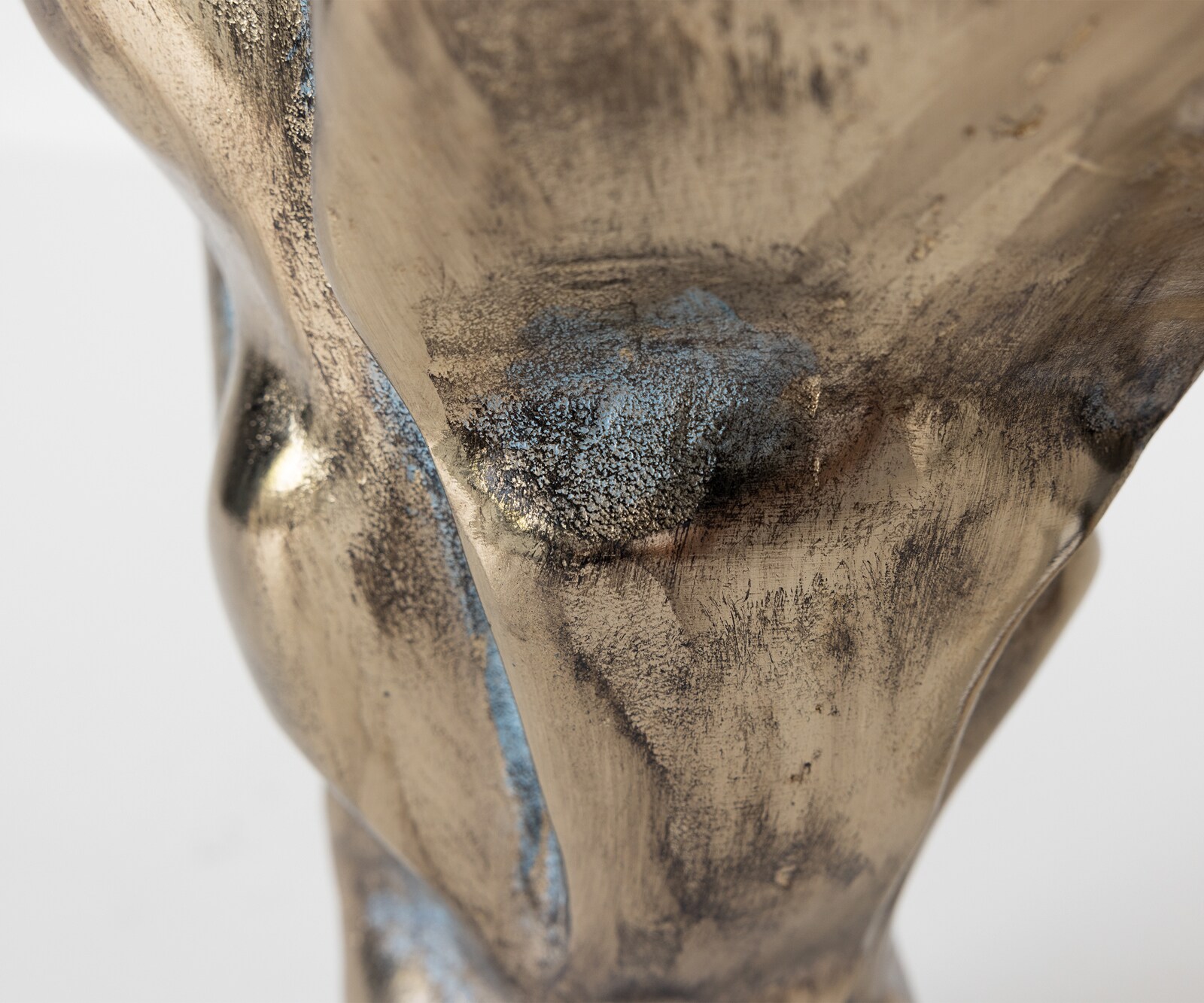 Vase Mimoro l28 x P24 x H38 cm Aluminium Laguna Antica Fait main 4