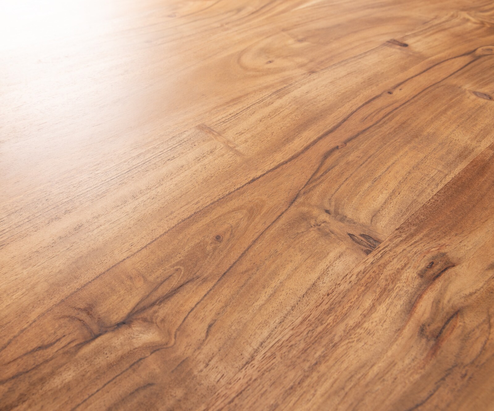 Meuble-TV Shavani 200 cm acacia naturel 4 portes pieds ovales en acier inoxydable 3
