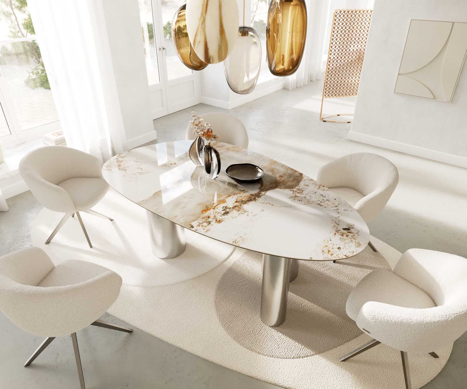 Table à manger Edge Céramique Ovale 4 Table à manger Edge Céramique Ovale 4