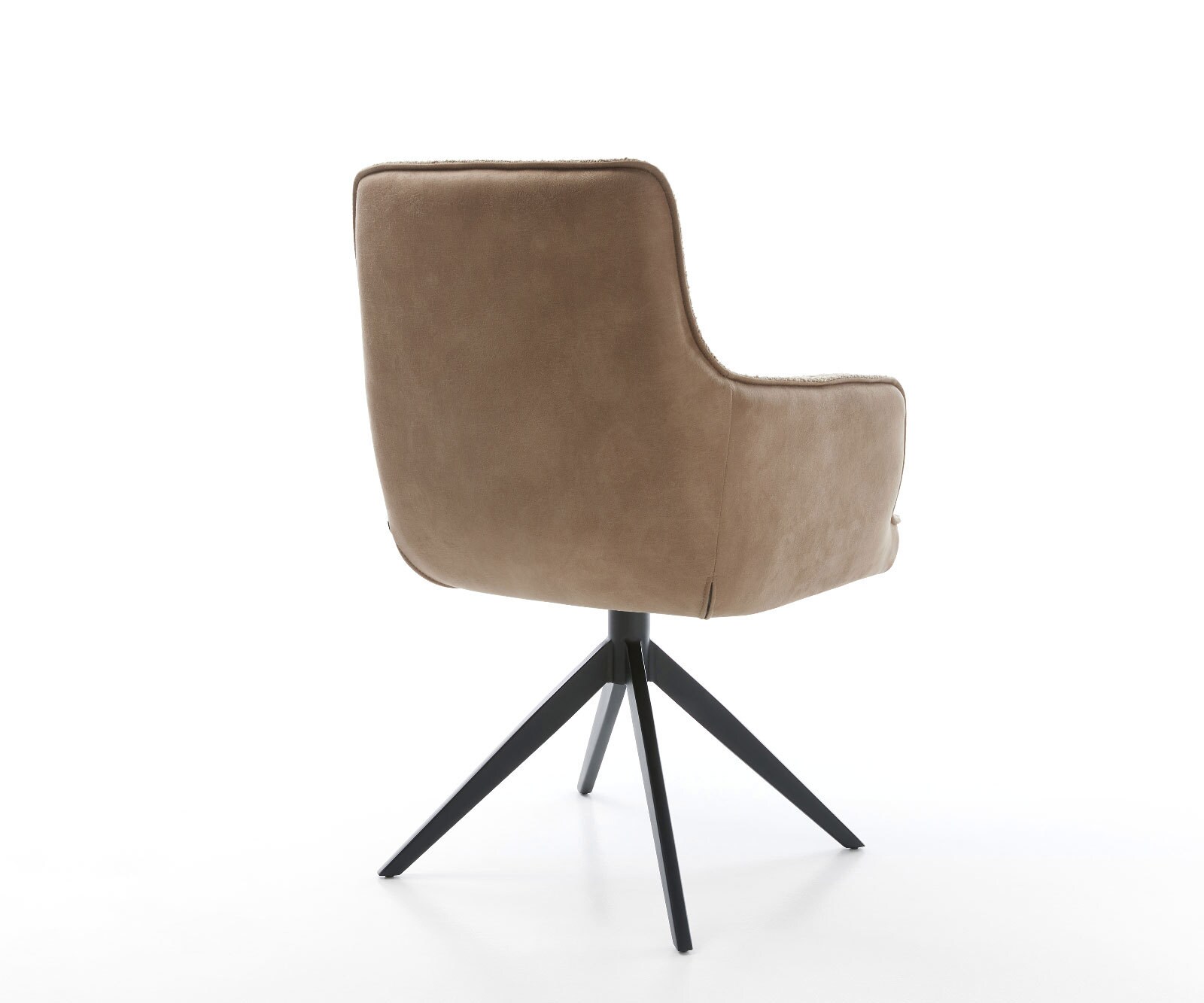 Chaise-pivotante Heira-Flex tissu mixte boue pied croisé large noir pivotement sur 360° fonction bascule ressorts ensachés 4