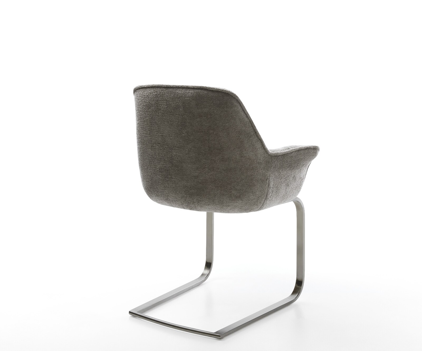 Cantilever Kaira-Flex bouclé doux couleur boue pied cantilever plat grafiete 4
