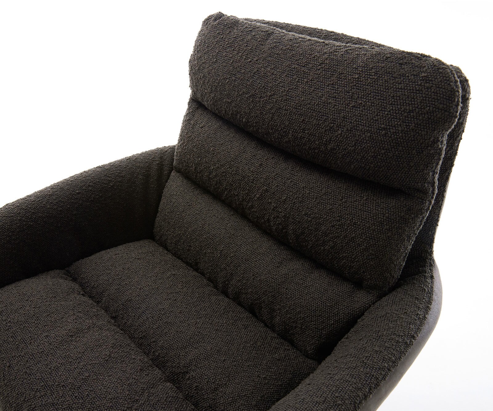 Chaise-pivotante Abelia-Flex avec accoudoirs tissu mixte noir pied croisé large aspect titane pivotement sur 360° fonction bascule 3 Chaise-pivotante Abelia-Flex avec accoudoirs tissu mixte noir pied croisé large aspect titane pivotement sur 360° fonction bascule 3