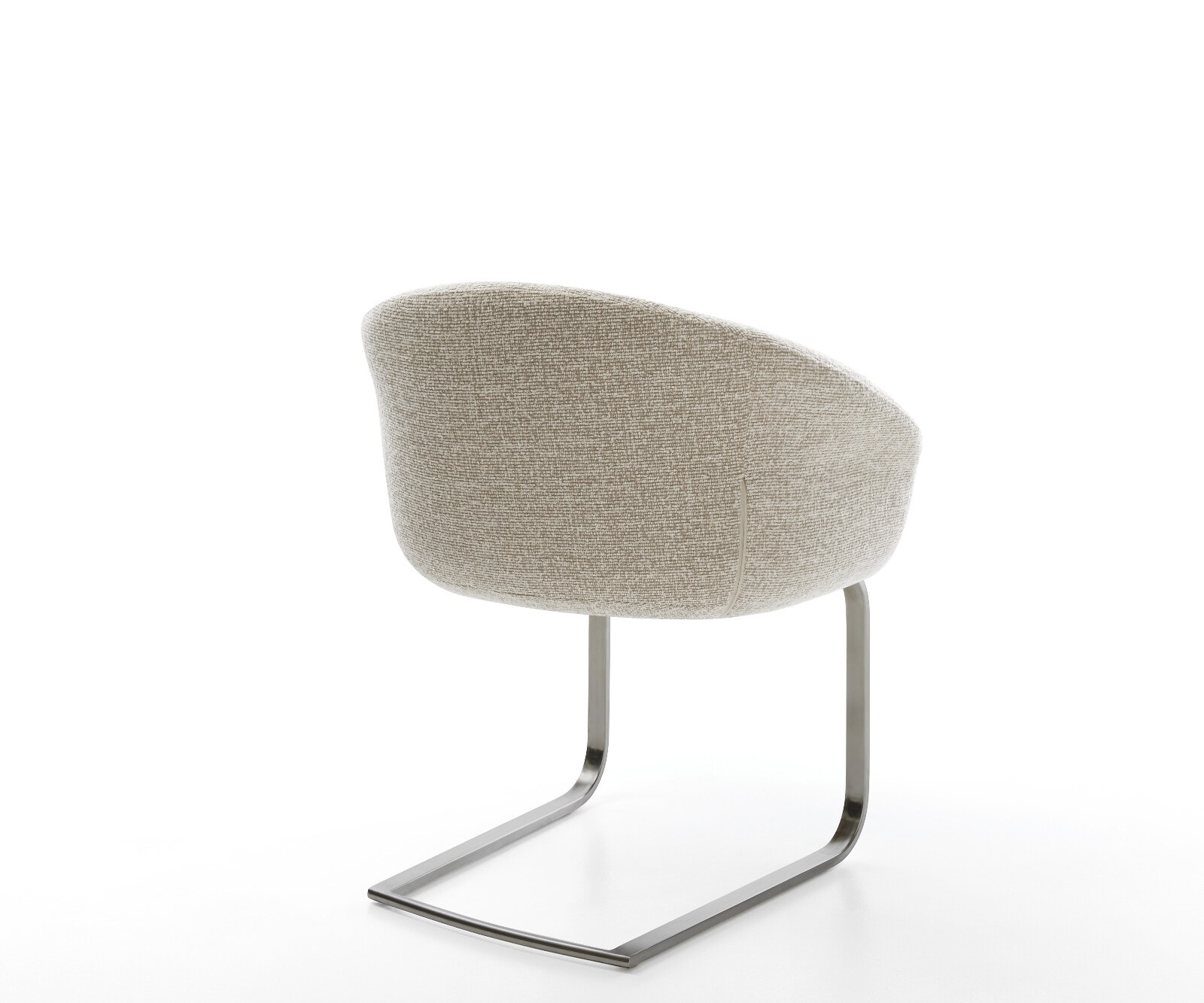 Cantilever Vinka-Flex avec accoudoirs tissu tissé doux beige pied cantilever plat grafiete resorts ensachés 5