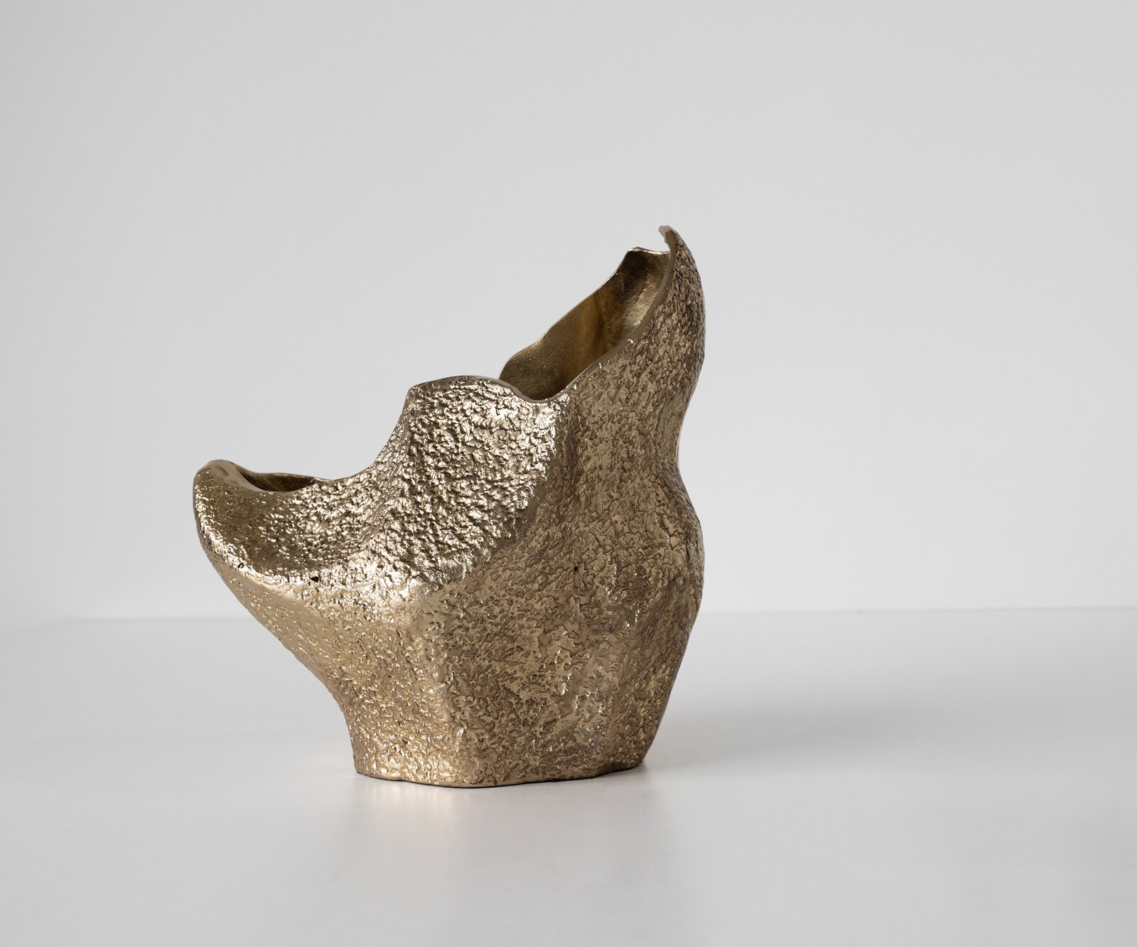 Vase Grotta l31 x P20 x H34 cm Aluminium Champagner Fait main 2
