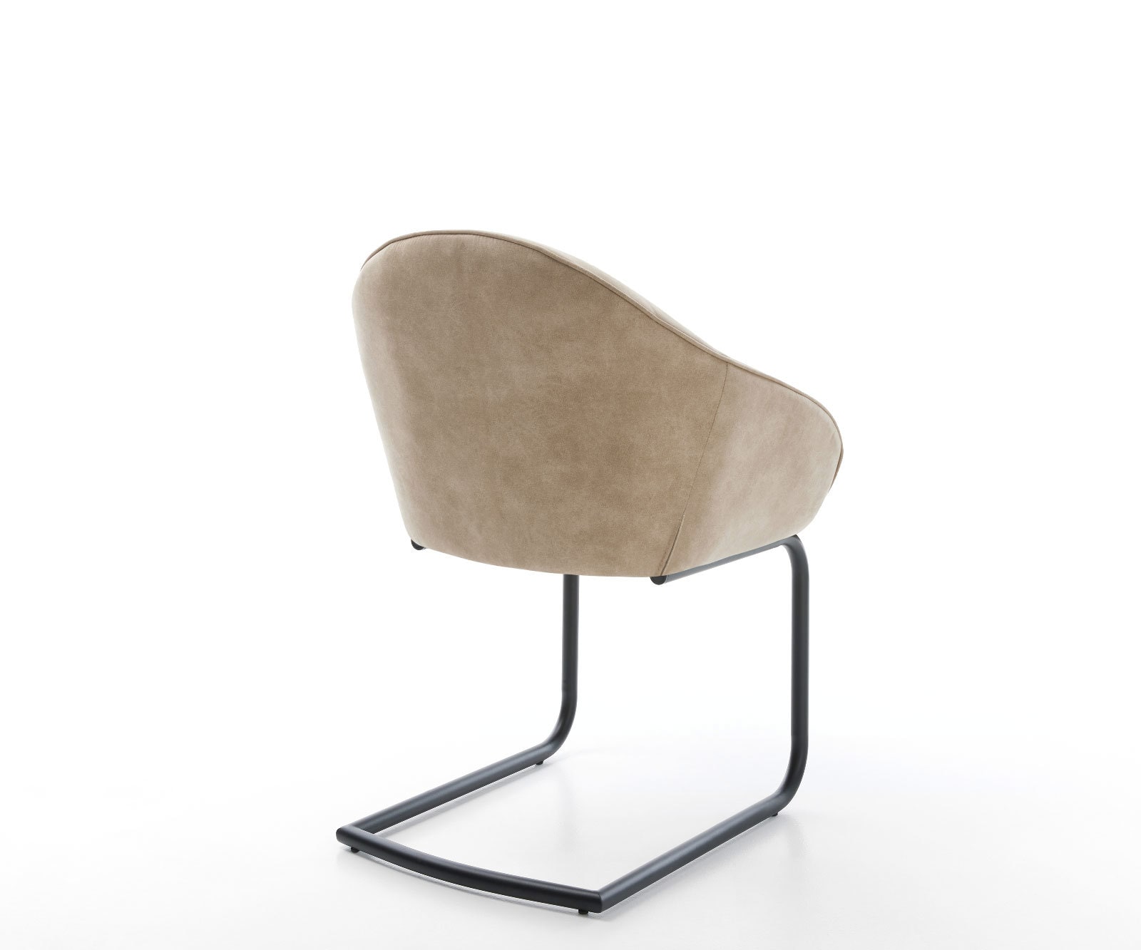 Cantilever Gaio-Flex microvelours beige vintage pied cantilever rond noir 4 Cantilever Gaio-Flex microvelours beige vintage pied cantilever rond noir 4
