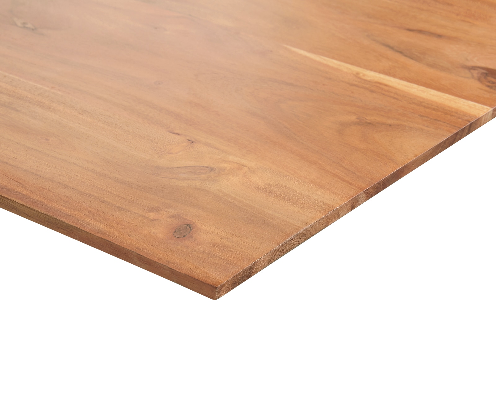 Table à manger Edge 140x90 Acacia Naturel cadre traîneau Noir Bord Suisse 5