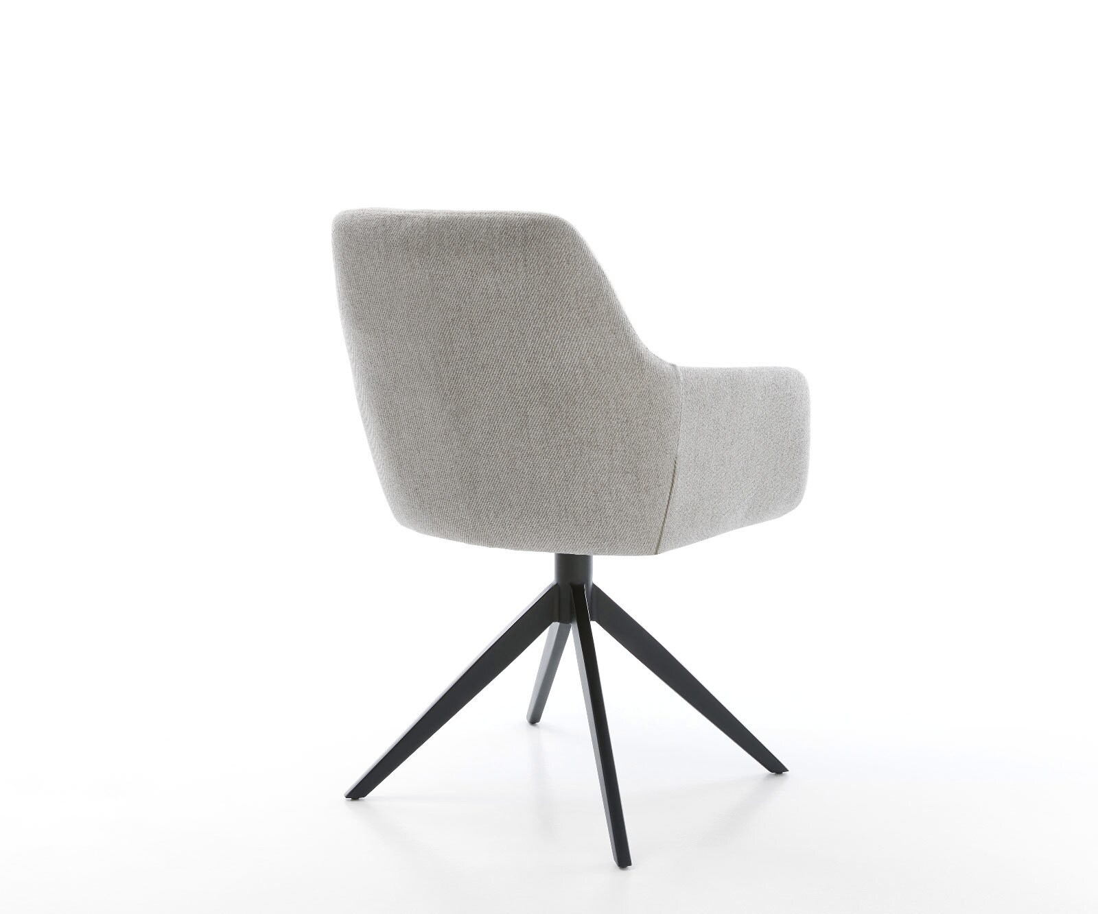 Chaise-pivotante Pejo-Flex rayures gris clair pied croisé large noir pivotement sur 360° fonction bascule ressorts ensachés 4 Chaise-pivotante Pejo-Flex rayures gris clair pied croisé large noir pivotement sur 360° fonction bascule ressorts ensachés 4