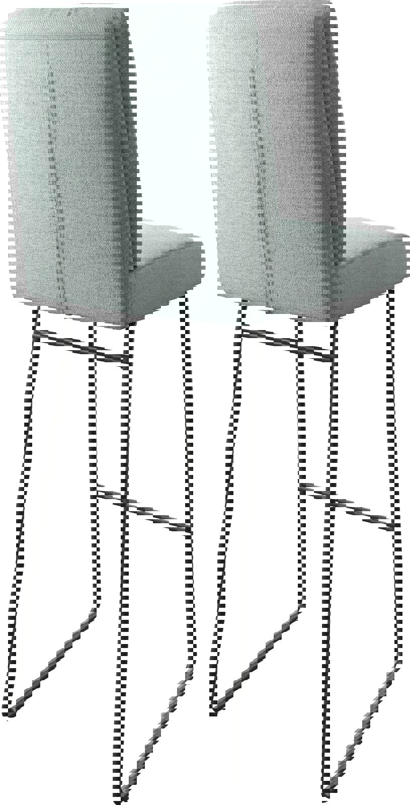 Chaise-de-bar Pela-Flex rayures menthe cadre de patins métal 4 Chaise-de-bar Pela-Flex rayures menthe cadre de patins métal 4