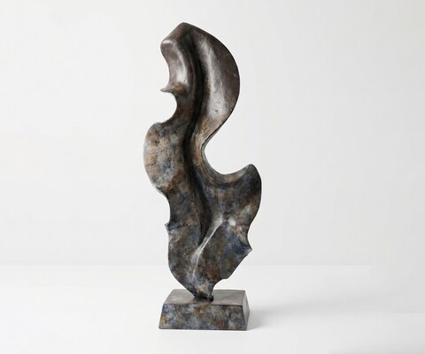 Sculpture Arvena l37 x P16 x H92 cm Aluminium Umbra Antica Faite main