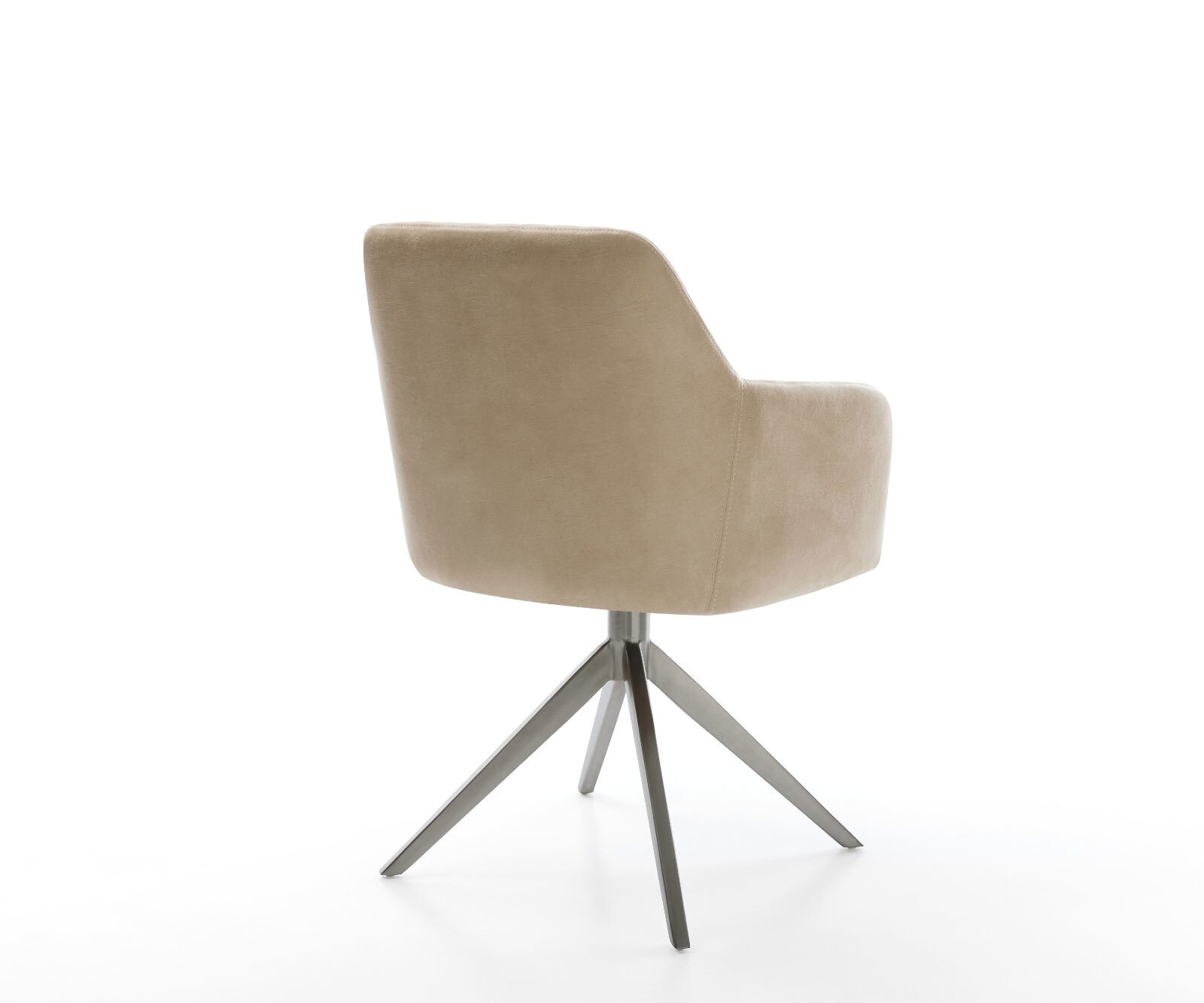 Chaise-pivotante Greg-Flex microvelours beige vintage pied croisé large grafiete pivotement sur 360° fonction bascule ressorts ensachés 4 Chaise-pivotante Greg-Flex microvelours beige vintage pied croisé large grafiete pivotement sur 360° fonction bascule ressorts ensachés 4