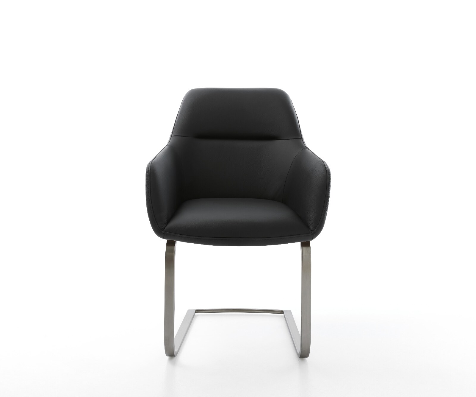 Cantilever Pejo-Flex cuir de vache noir pied cantilever plat grafiete ressorts ensachés 2