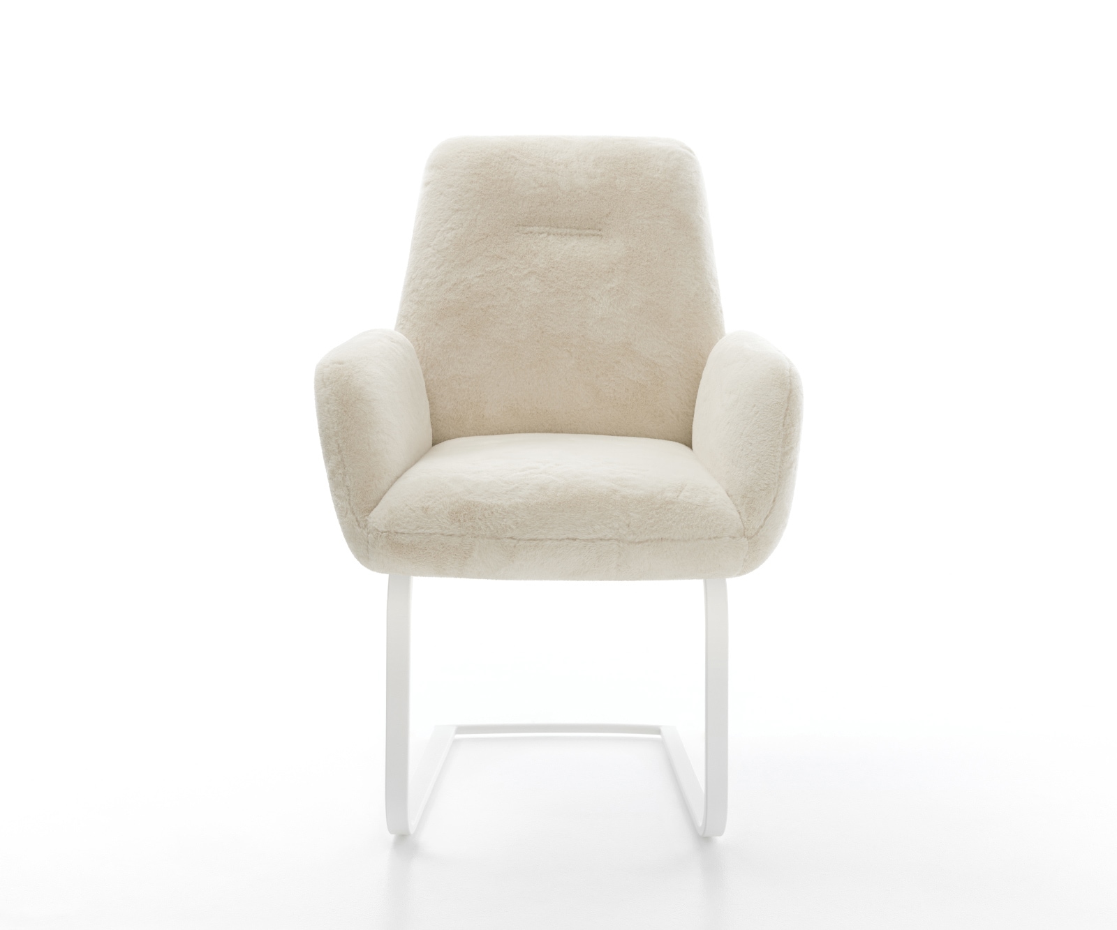 Cantilever Zoa-Flex peluche crème-blanc pied cantilever plat blanc resorts ensachés 2