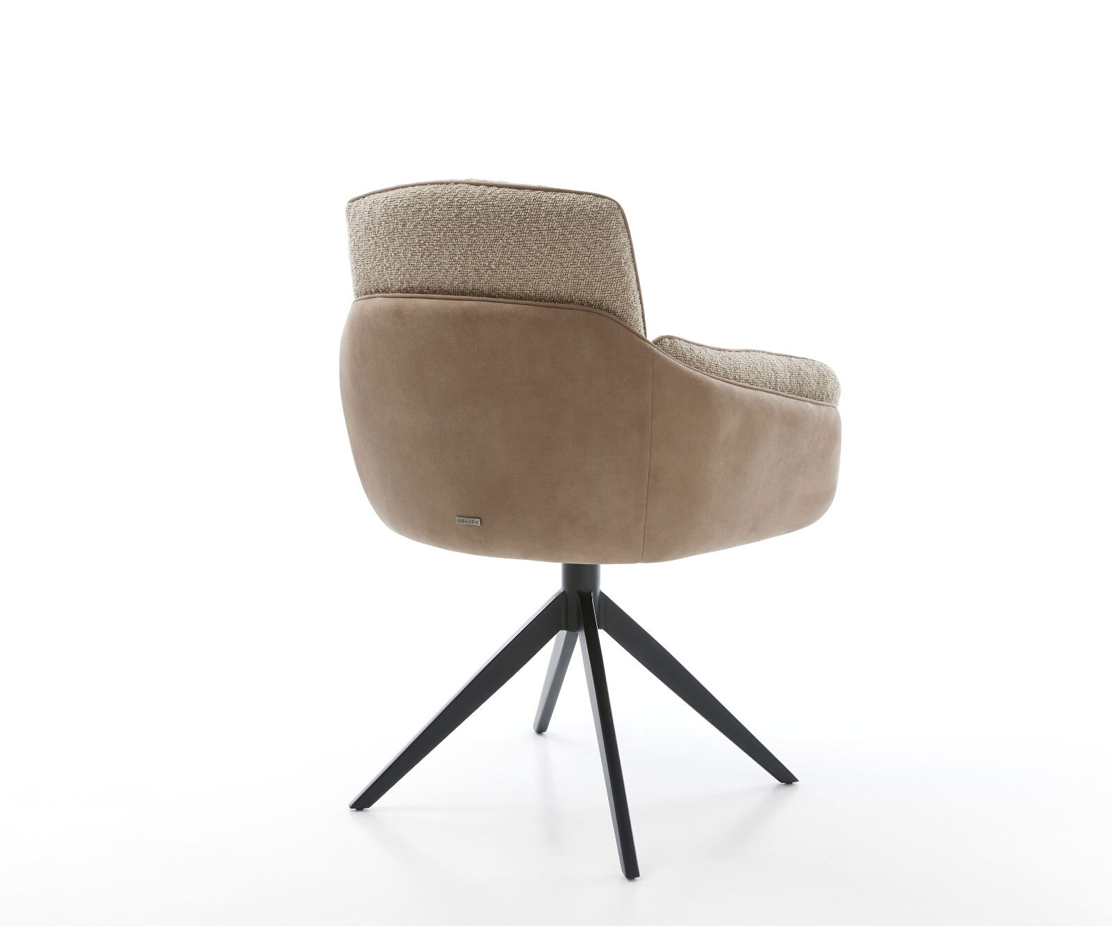 Chaise-pivotante Luan-Flex microvelours boue pied croisé large noir pivotement sur 360° fonction bascule 5