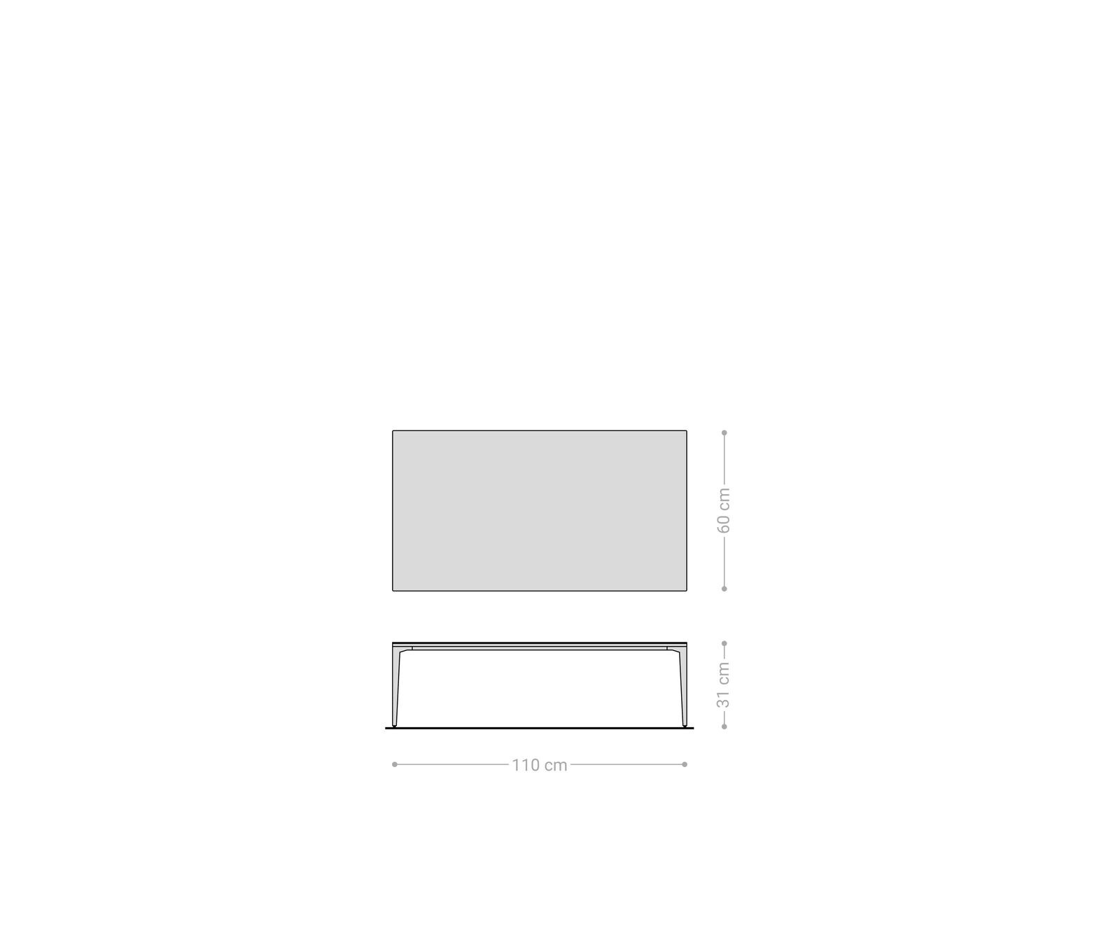 Table-basse Levente 110x60 cm Céramique Emperador Extra Lucidato Marron foncé Piétement inox Argent 8