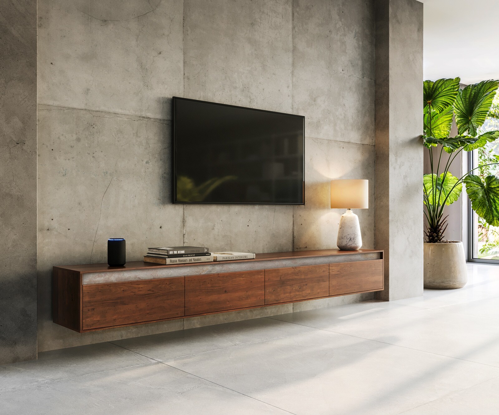 Meuble-TV Stonegrace massif ardoise 2