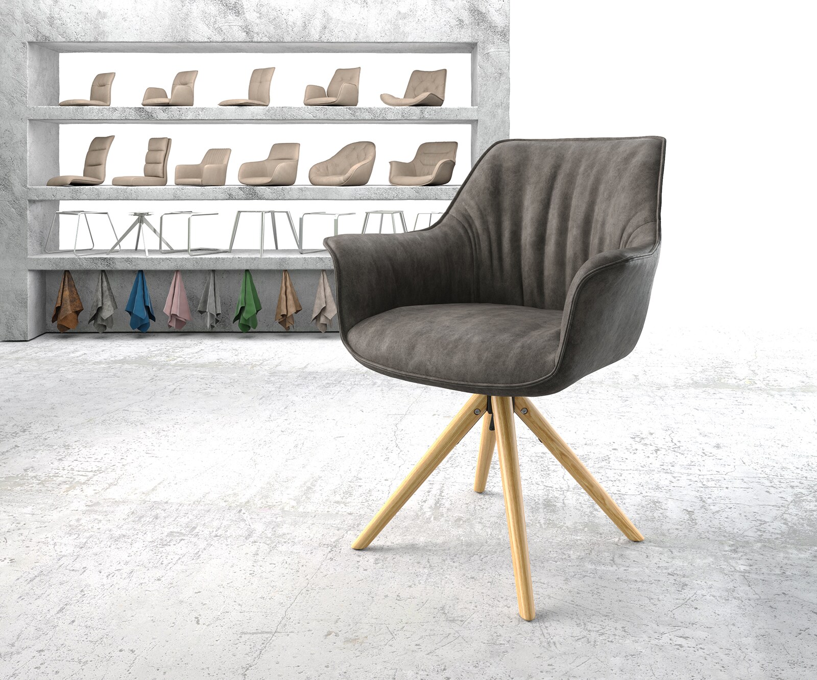  Chaise-de-salle-à-manger Keila-Flex avec accoudoirs  3