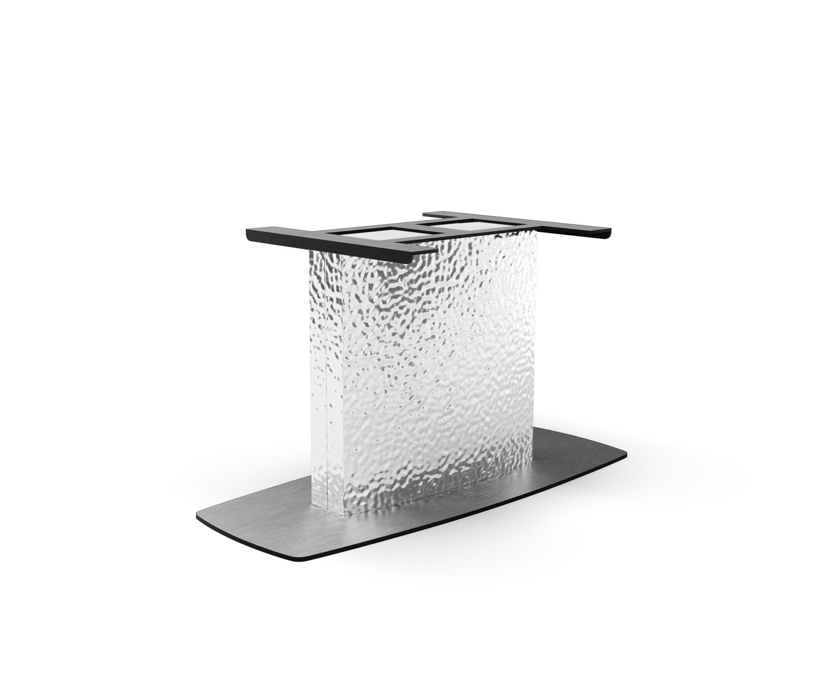 Piètement de table Wave inox brossé pour tables à rallonges de 180-300 cm 1
