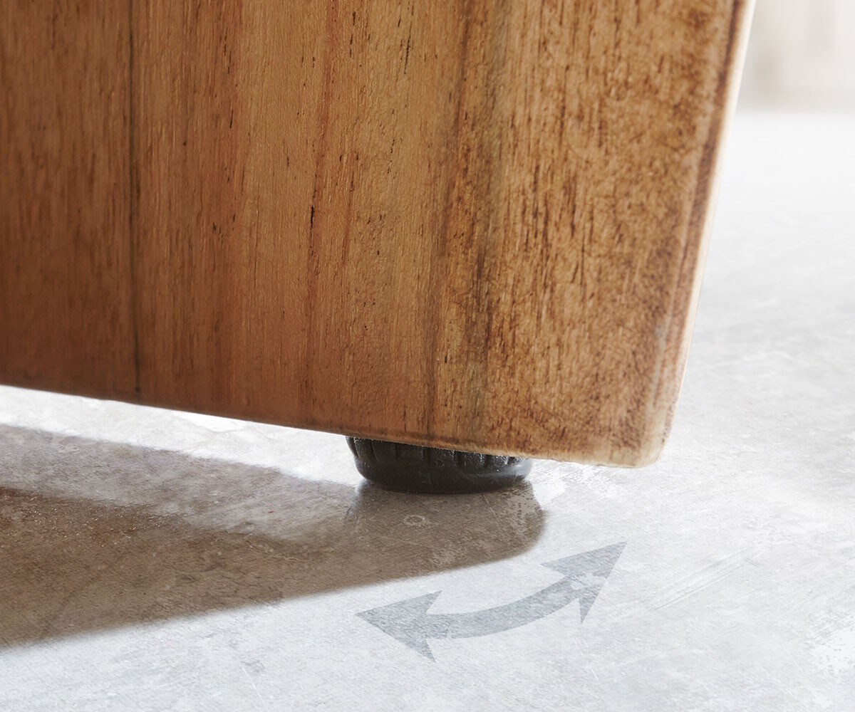 Commode Live-Edge 145 cm acacia nature 3 portes 6