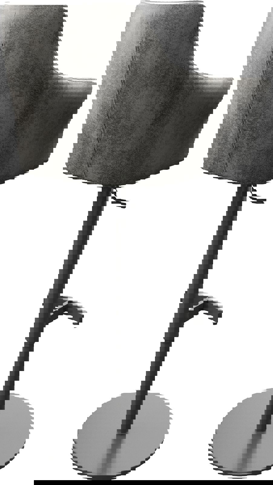 Chaise-de-bar Yulo-Flex vintage gris base tournante réglable en haut métal 4 Chaise-de-bar Yulo-Flex vintage gris base tournante réglable en haut métal 4