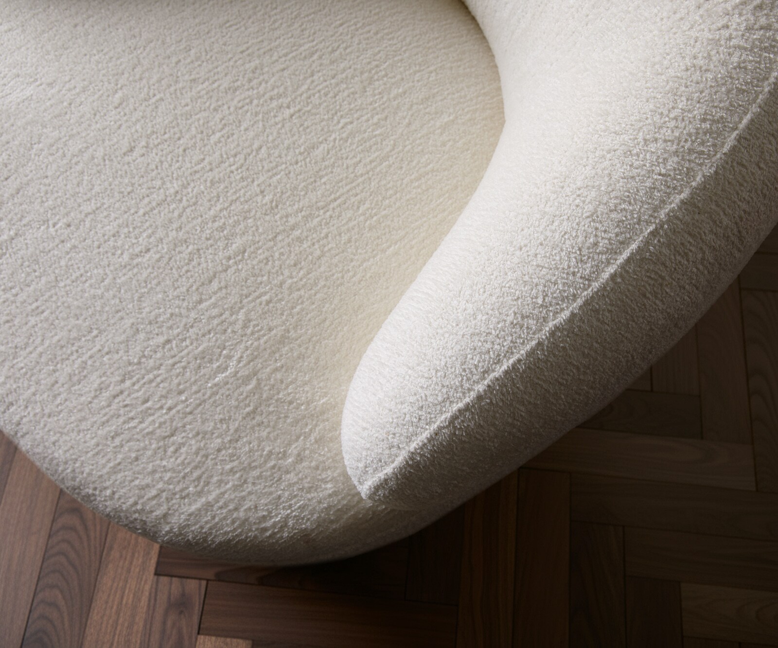 Fauteuil lounge Nova 88 x 88 cm Bouclé Soft Beige 4