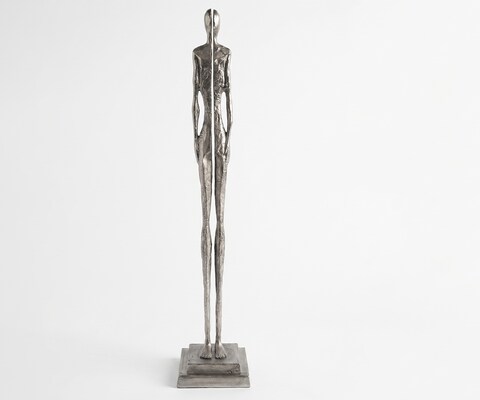 Figurine Divora l29 x P29 x H157 cm Aluminium Platin Faite main