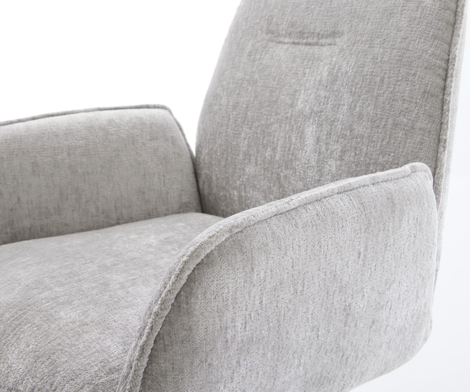 Chaise-pivotante Zoa-Flex chenille gris argenté pied croisé large aspect titane pivotement sur 360° fonction bascule ressorts ensachés 3 Chaise-pivotante Zoa-Flex chenille gris argenté pied croisé large aspect titane pivotement sur 360° fonction bascule ressorts ensachés 3