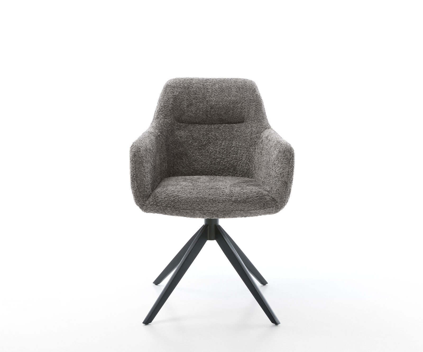 Chaise-pivotante Pejo-Flex bouclé gris pied croisé large noir pivotement sur 360° fonction bascule ressorts ensachés 1 Chaise-pivotante Pejo-Flex bouclé gris pied croisé large noir pivotement sur 360° fonction bascule ressorts ensachés 1