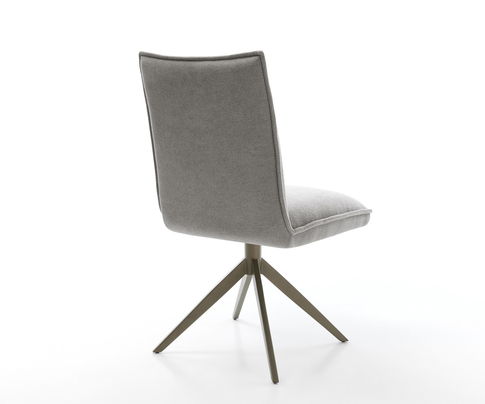 Chaise-pivotante Lelio-Flex tissu structuré doux gris pied croisé large aspect titane pivotement sur 360° fonction bascule resorts ensachés 5