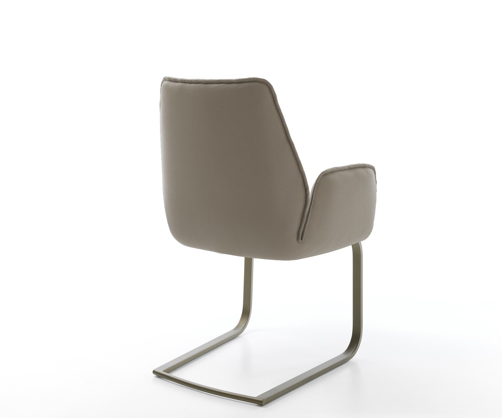 Cantilever Zoa-Flex cuir de vache couleur boue pied cantilever plat aspect titane 5