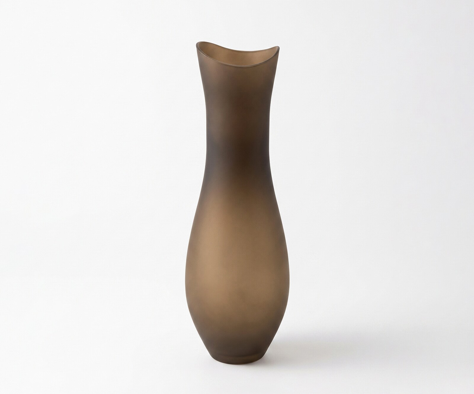 Vase Inclina l14 x P14 x H42 cm Verre Aurum Soufflé à la bouche