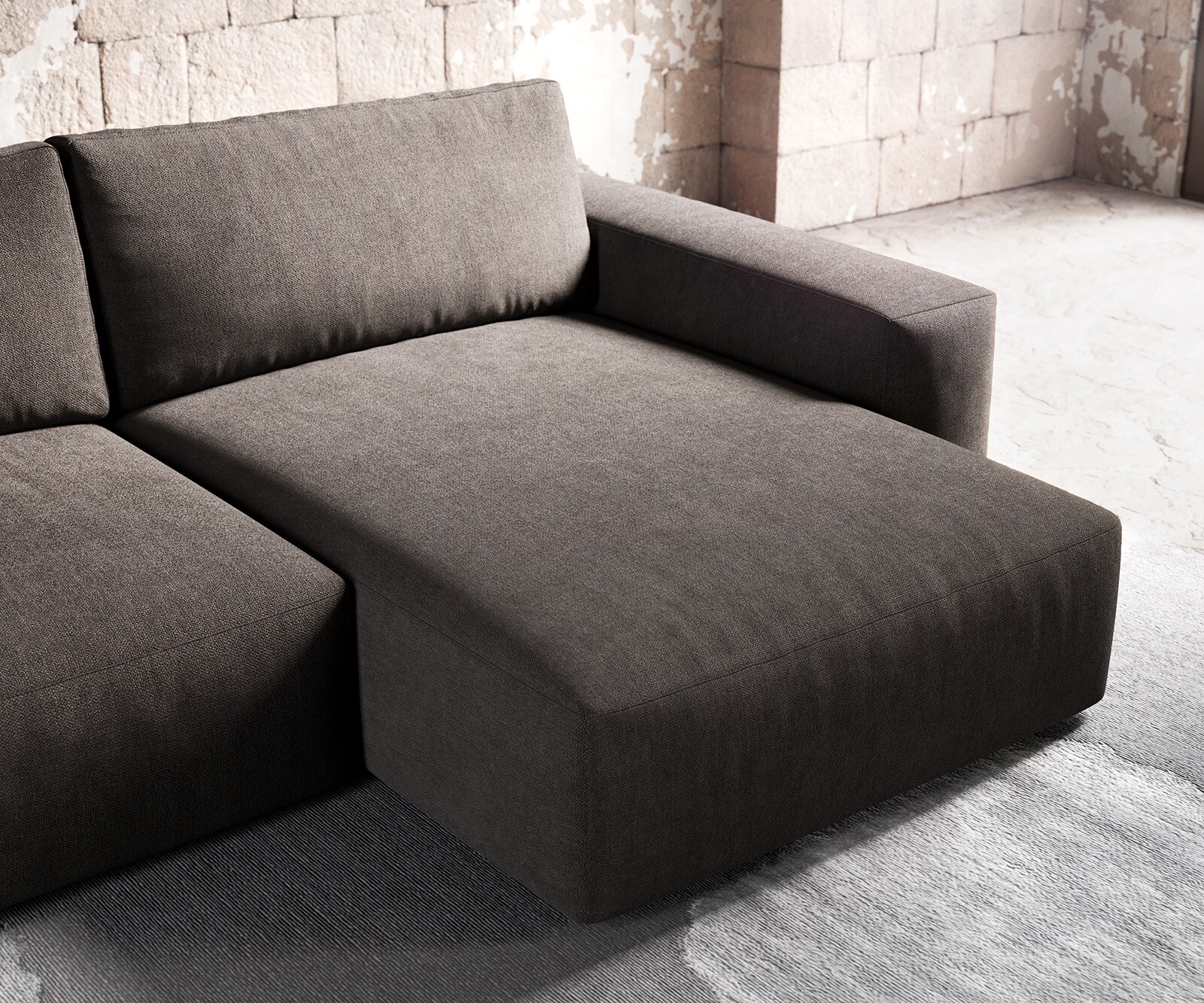 Canapé d'angle Lanzo XL 270x180 cm microfibre marron kaki Recamière variable 5 Canapé d'angle Lanzo XL 270x180 cm microfibre marron kaki Recamière variable 5