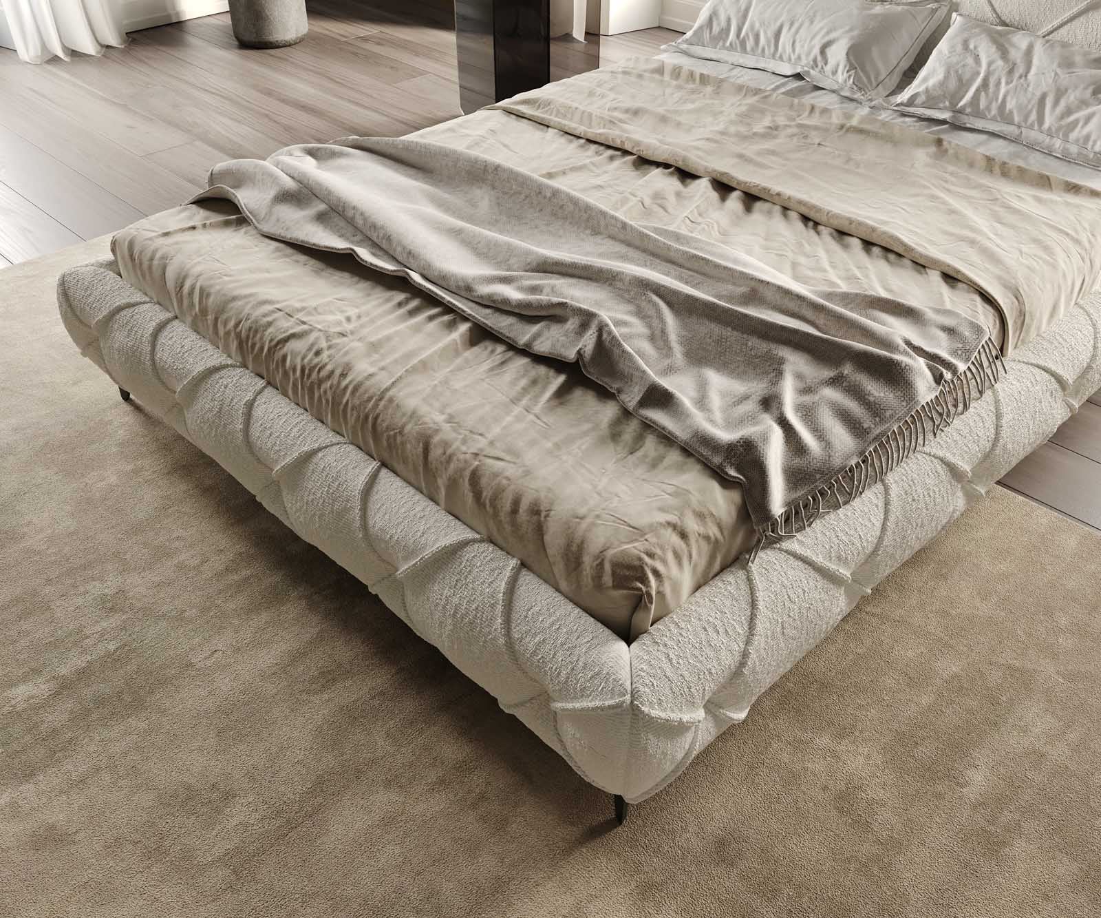 Sommier-rembourré Nayara 140x200 cm Bouclé Crème-Blanc 5