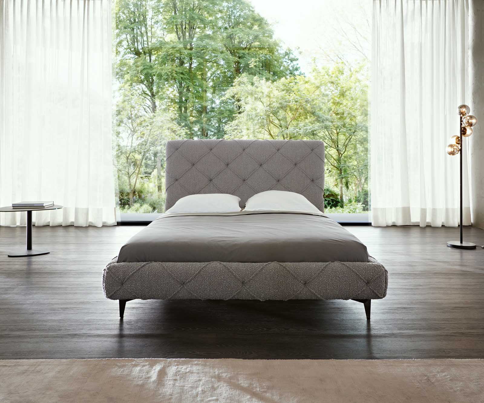 Sommier-rembourré Nayara 140x200 cm Bouclé Gris Argenté 3
