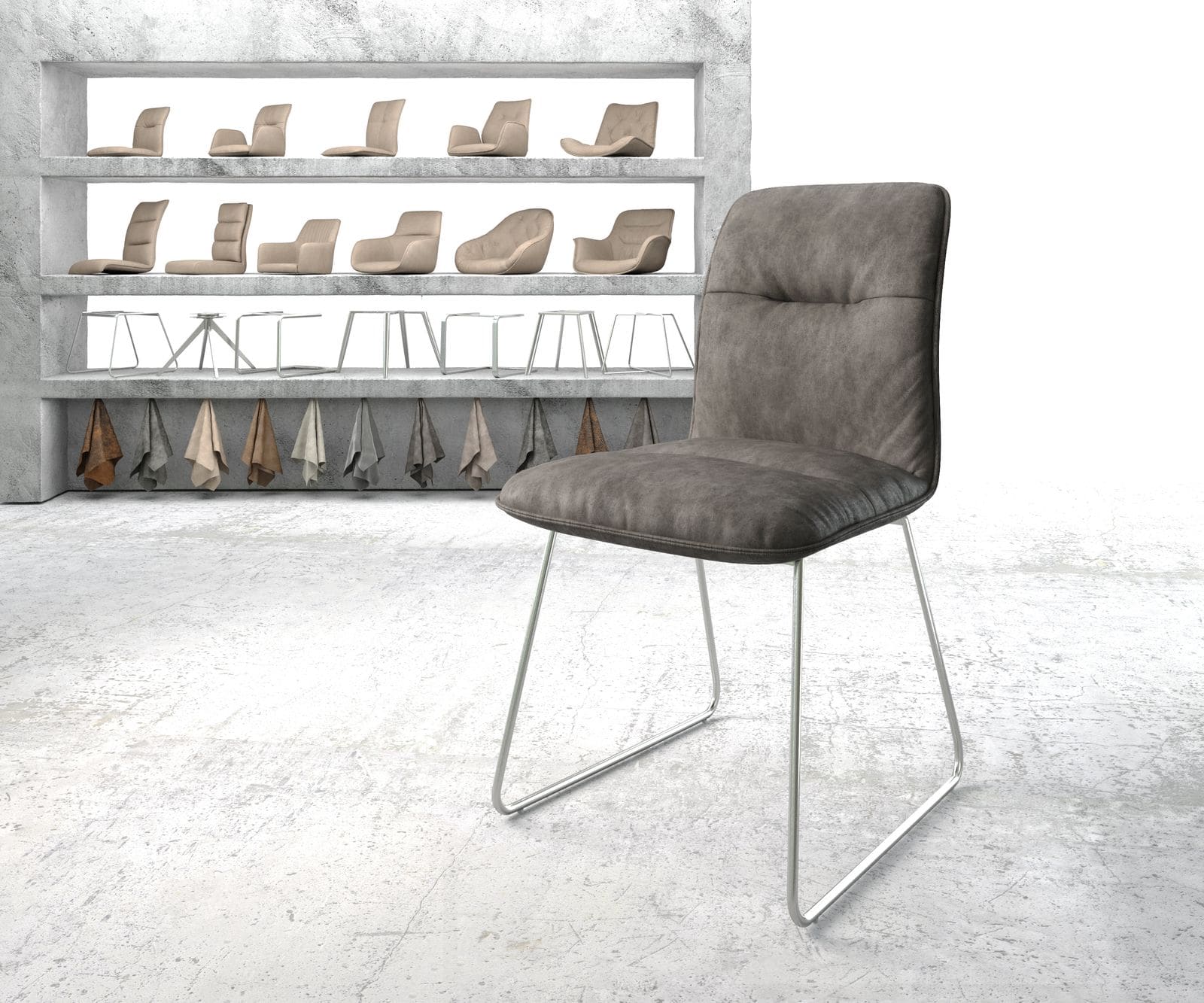 Chaise-de-salle-à-manger Vinjo-Flex Chaise rembourrée 1