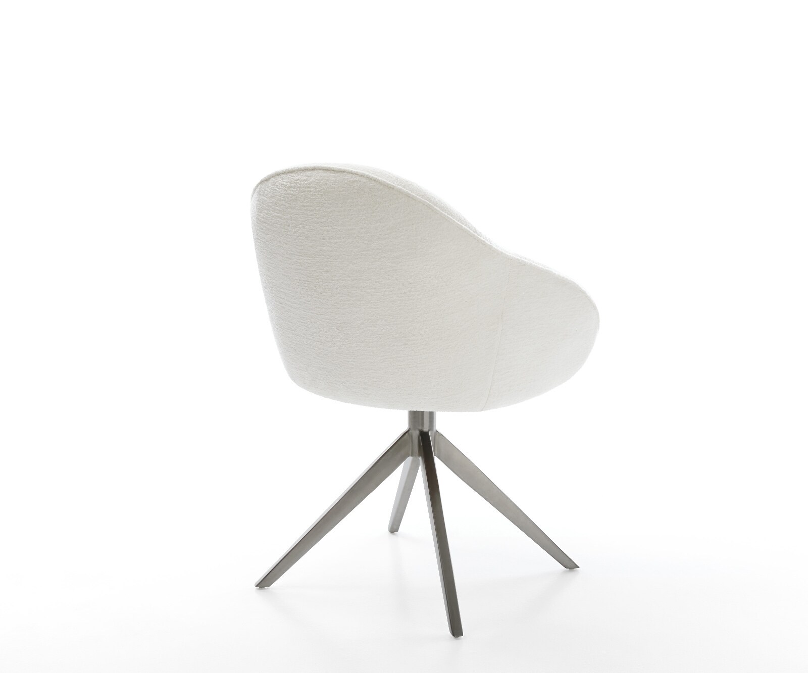 Chaise-pivotante Gaio-Flex bouclé doux beige pied croisé large grafiete pivotement sur 360° fonction bascule 4
