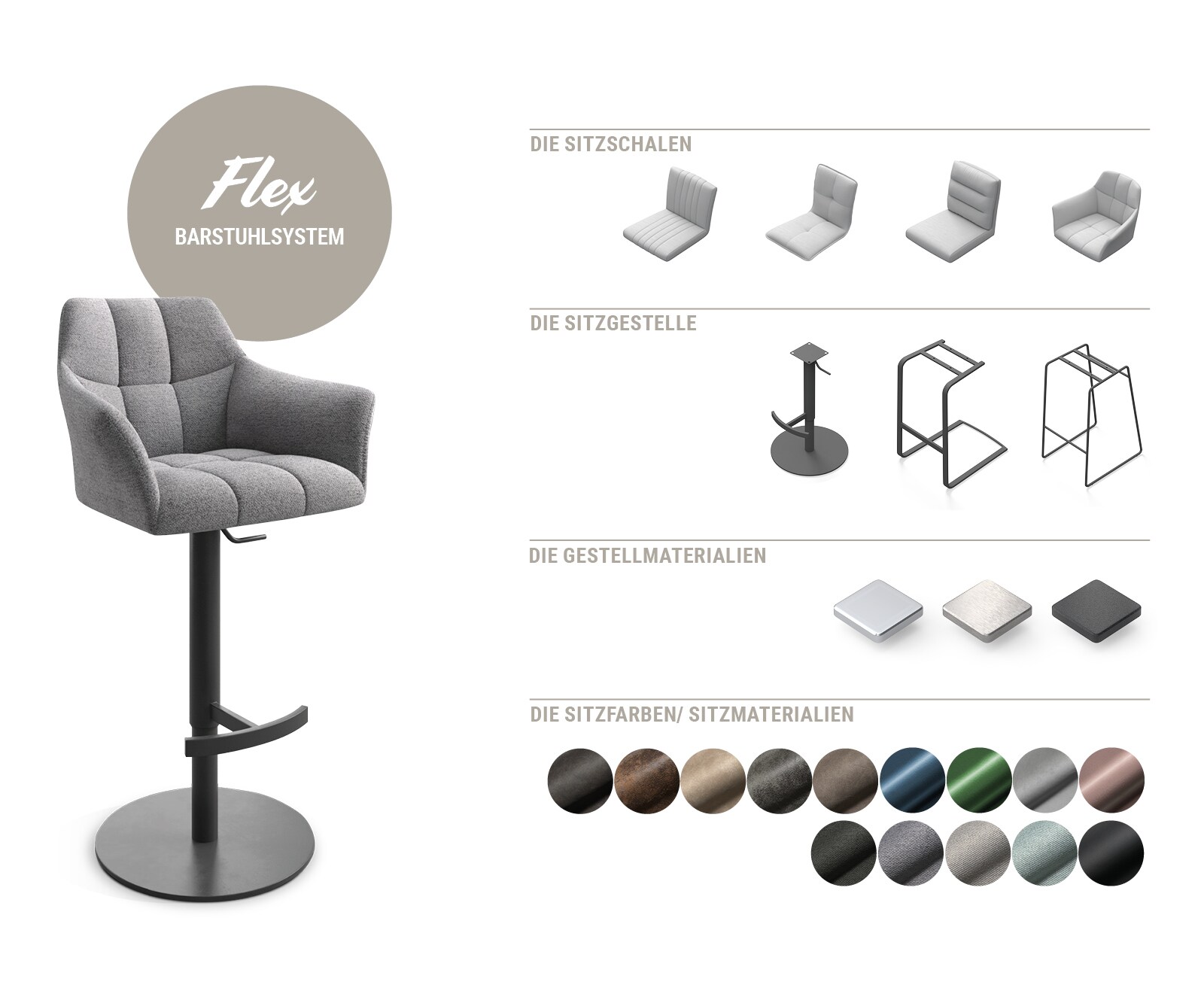Poignée-de-fauteuil-de-bar Flex Flat Metal Noir  3