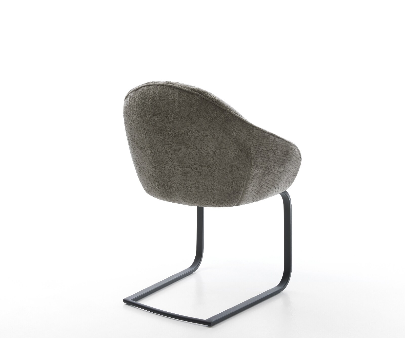 Cantilever Gaio-Flex bouclé doux couleur boue pied cantilever plat noir 4