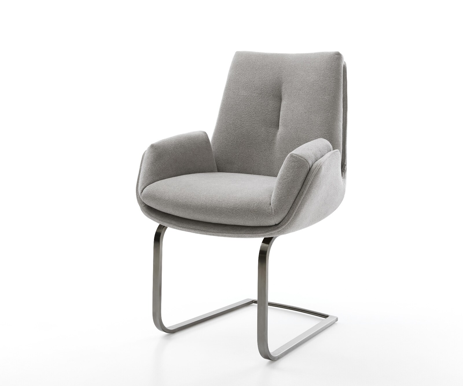 Cantilever Clea-Flex tissu structuré doux gris pied cantilever plat grafiete 1