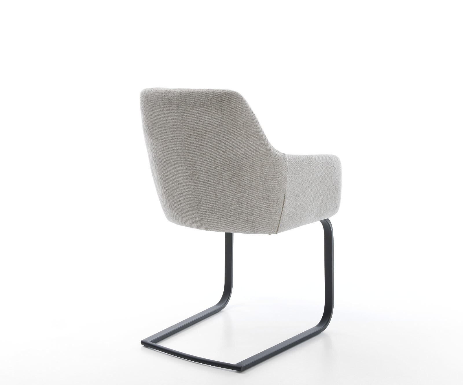 Cantilever Pejo-Flex rayures gris clair pied cantilever plat noir ressorts ensachés 4 Cantilever Pejo-Flex rayures gris clair pied cantilever plat noir ressorts ensachés 4