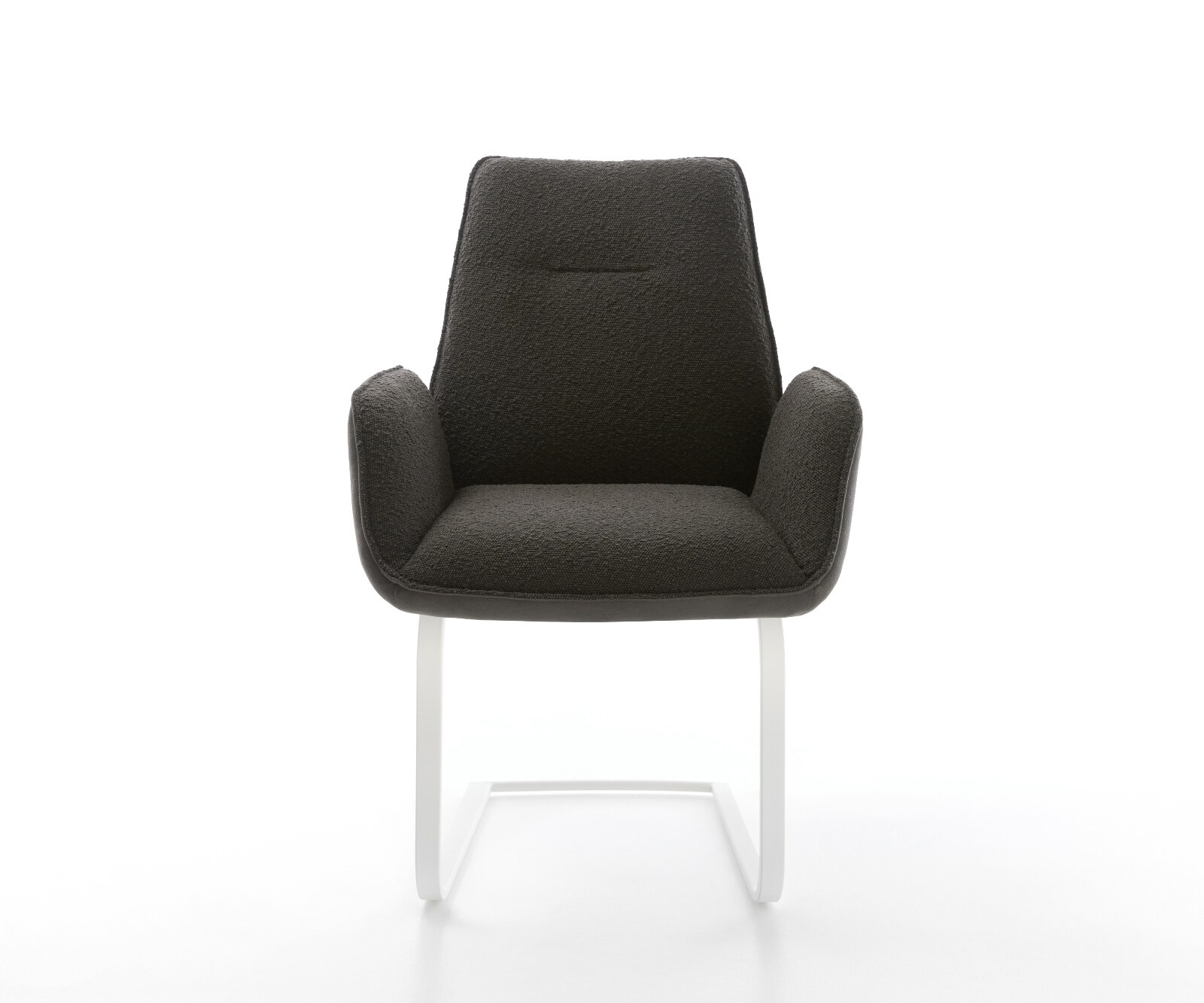 Cantilever Zoa-Flex tissu mixte noir pied cantilever plat blanc ressorts ensachés 1