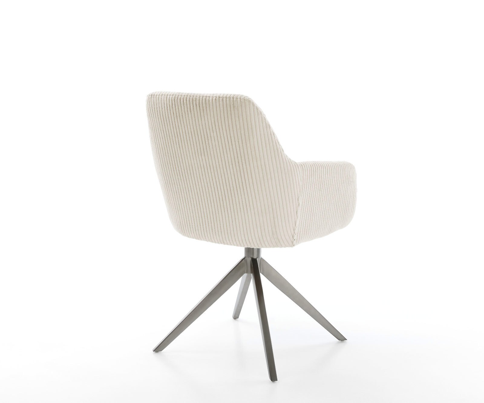 Chaise-pivotante Pejo-Flex côtelé beige pied croisé large grafiete pivotement sur 360° fonction bascule ressorts ensachés 5
