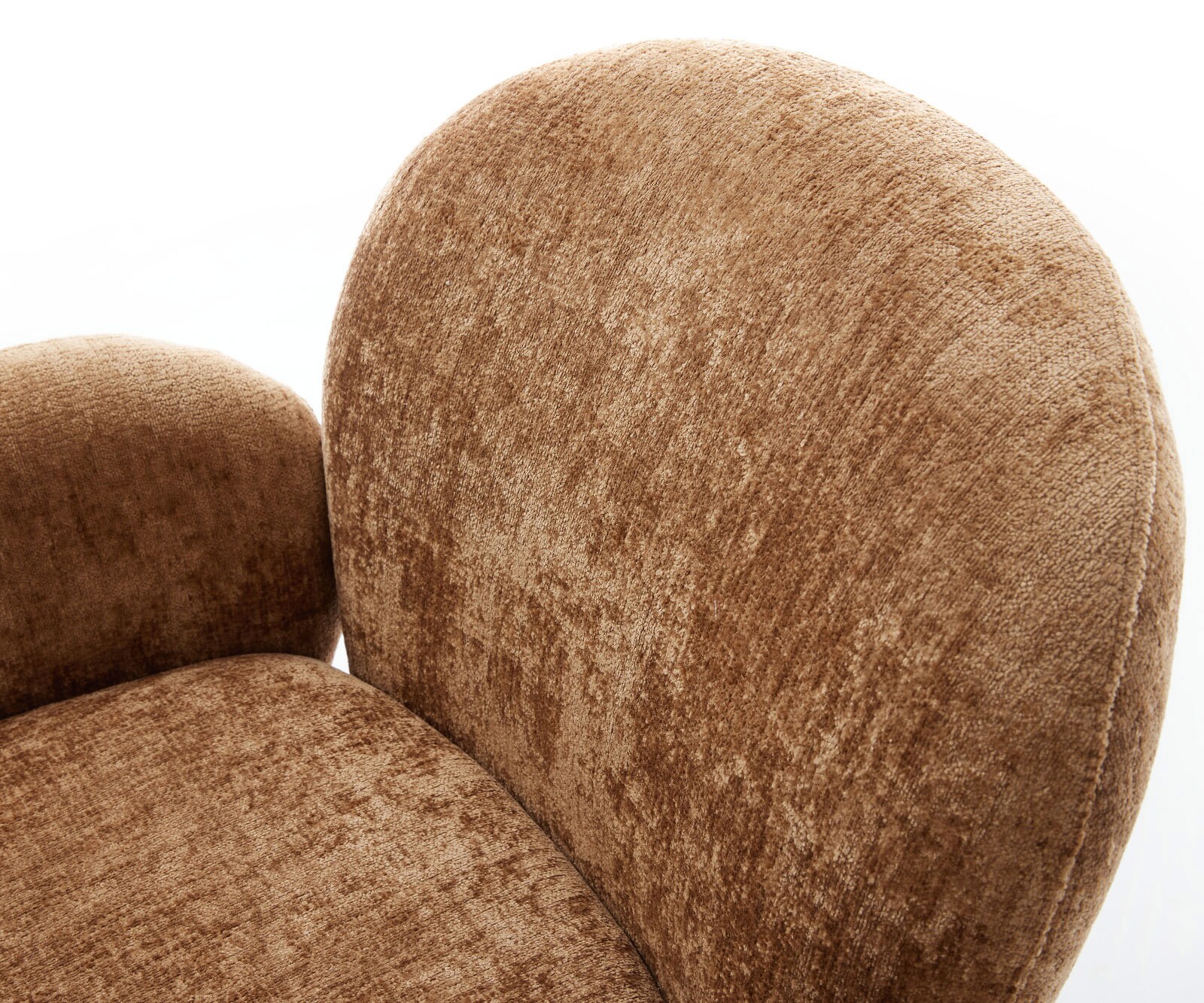 Chaise-pivotante Nube-Flex mit Armlehnen chenille rouille pied de chaise 4 branches grafiete pivotement sur 360° fonction bascule ressorts ensachés 4