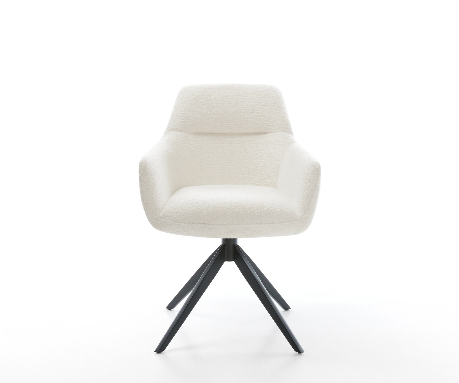 Chaise-pivotante Pejo-Flex bouclé doux beige pied croisé large noir pivotement sur 360° fonction bascule resorts ensachés 2