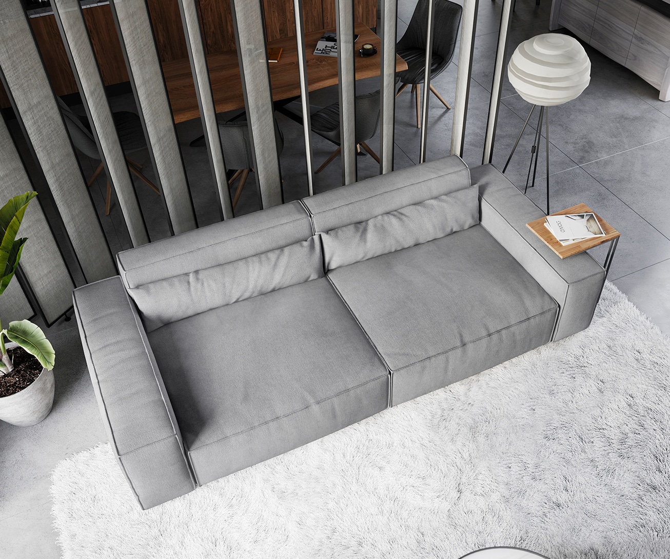 Grand Canapé Sirpio XL 270x130 cm Microfibre Gris 3 Grand Canapé Sirpio XL 270x130 cm Microfibre Gris 3