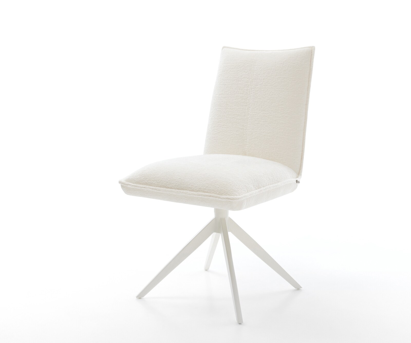 Chaise-pivotante Lelio-Flex bouclé doux beige pied croisé large blanc pivotement sur 360° fonction bascule resorts ensachés 1