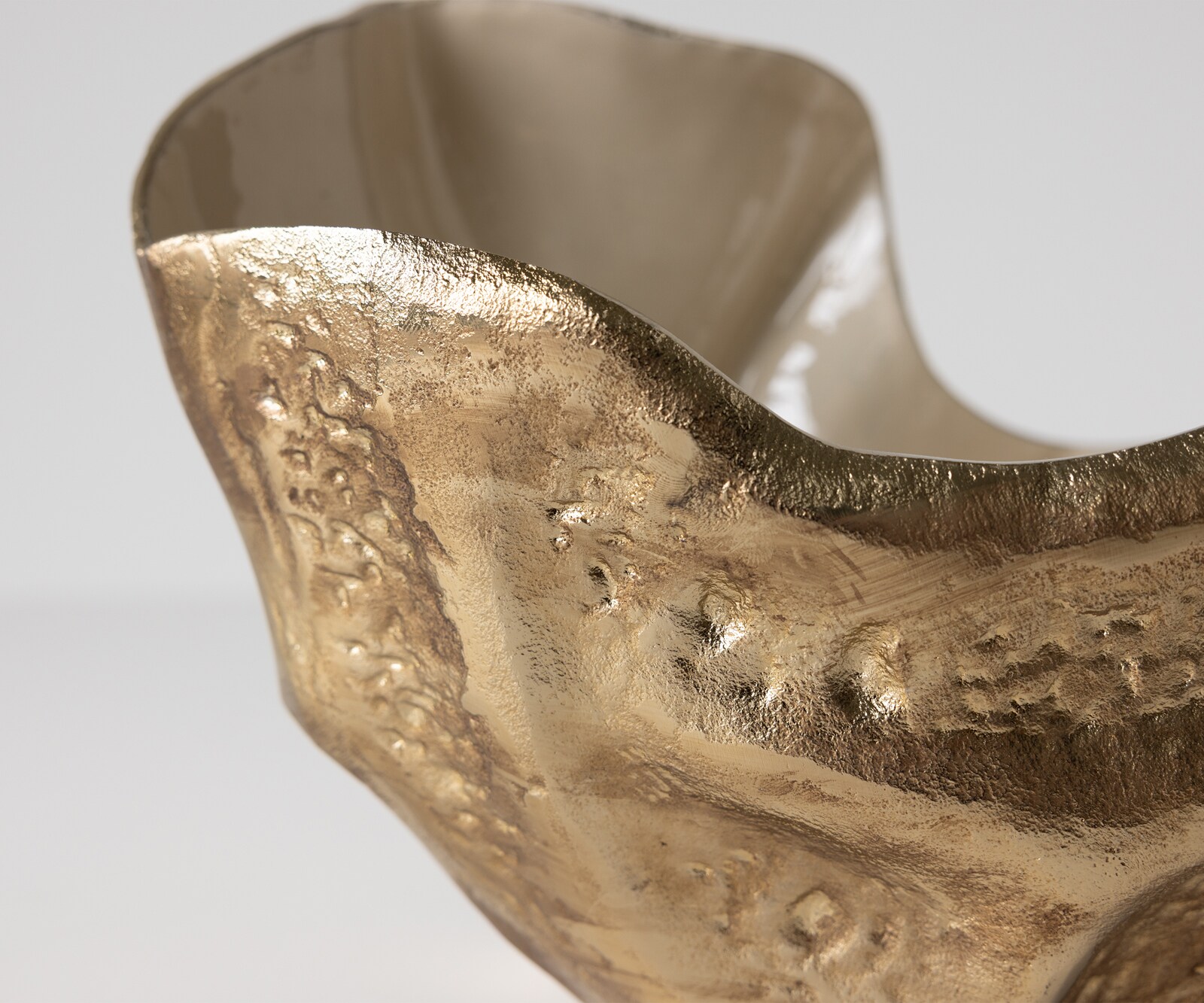 Coupe décorative Valena l33 x P20 x H22 cm Aluminium Champagner Ivory Faite main 3