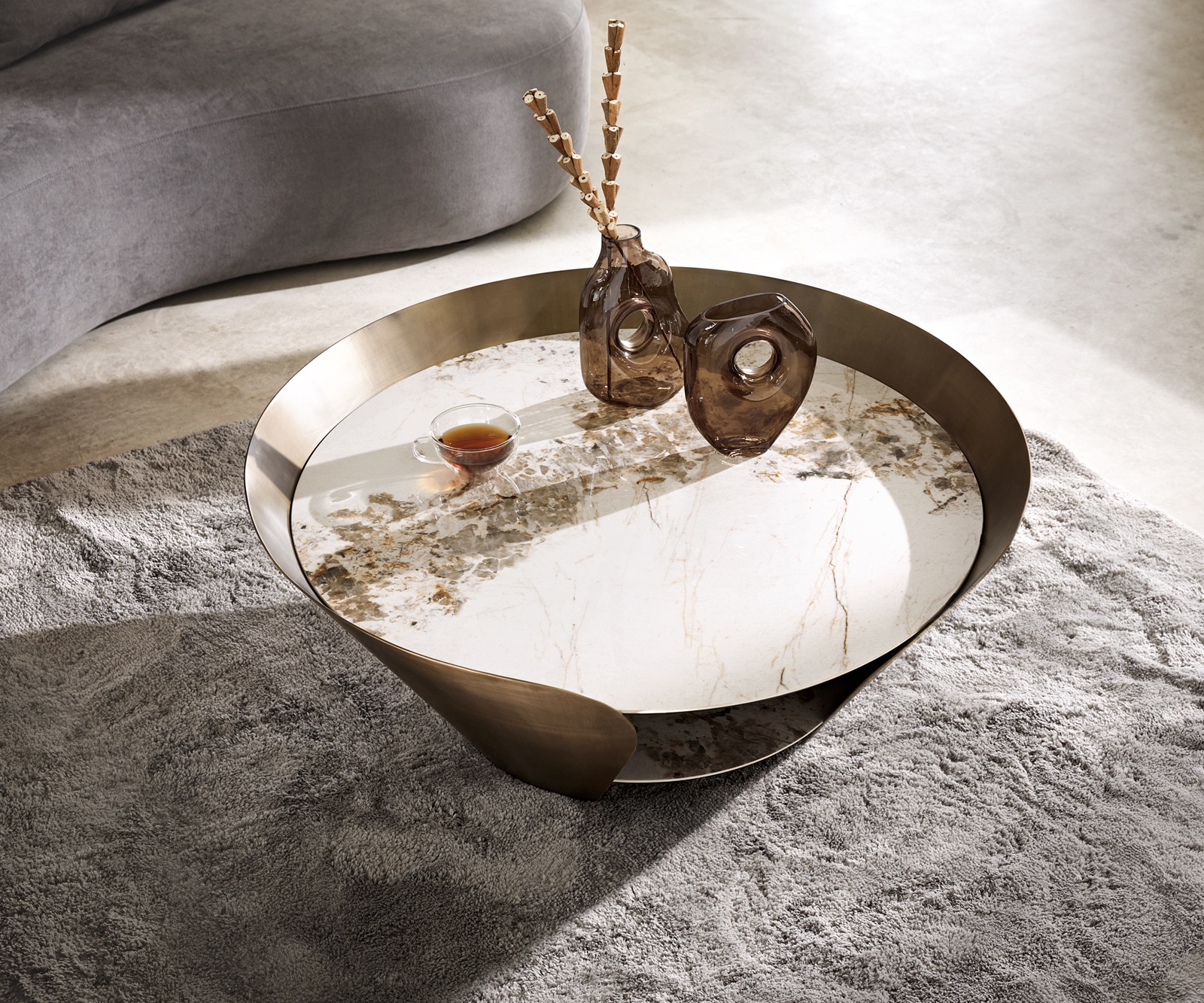 Table-basse Skafi 100x40 cm céramique Minas Melange Metallic Gold 5 Table-basse Skafi 100x40 cm céramique Minas Melange Metallic Gold 5