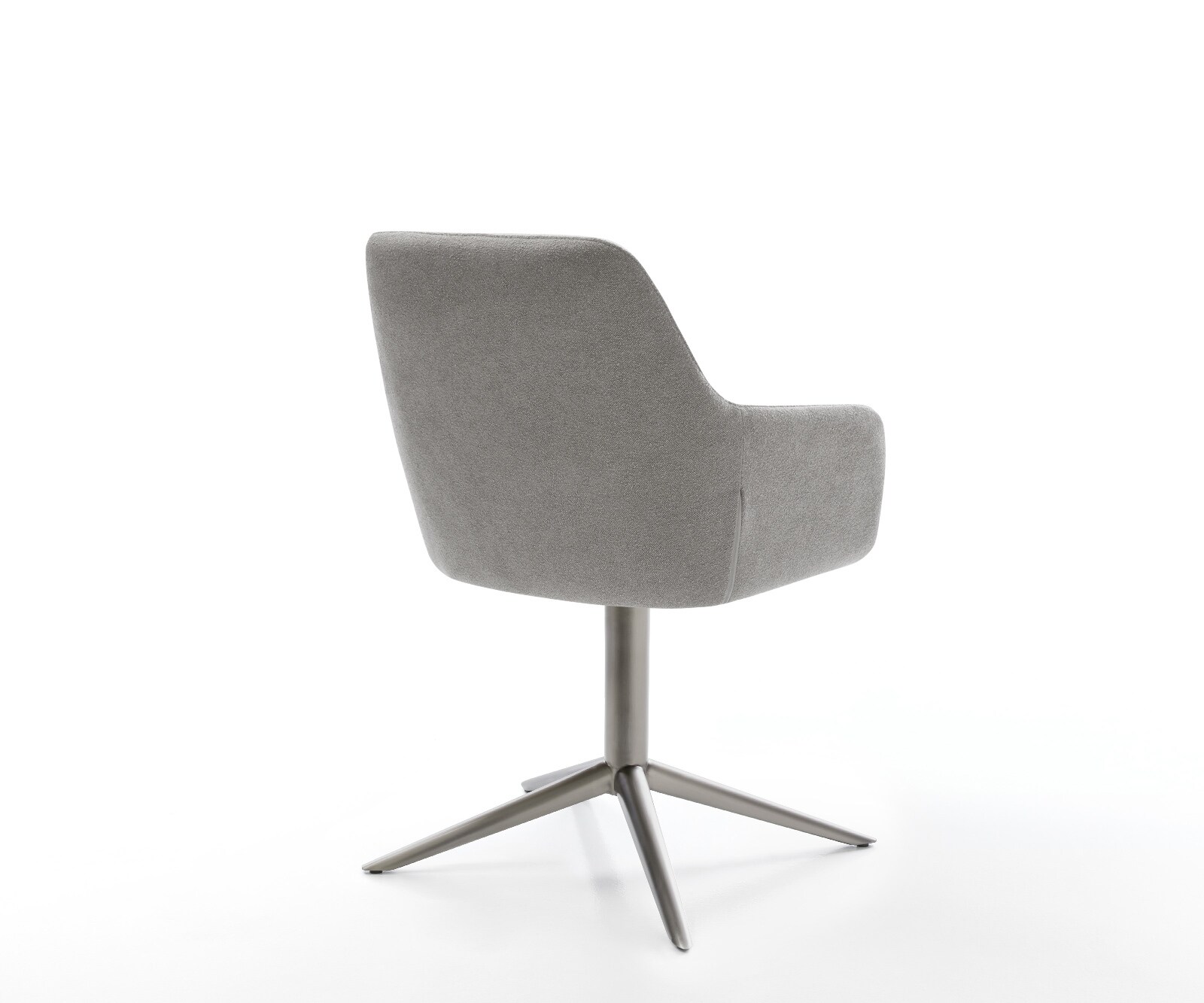 Chaise-pivotante Pejo-Flex tissu structuré doux gris pied de chaise 4 branches grafiete pivotement sur 360° fonction bascule resorts ensachés 5