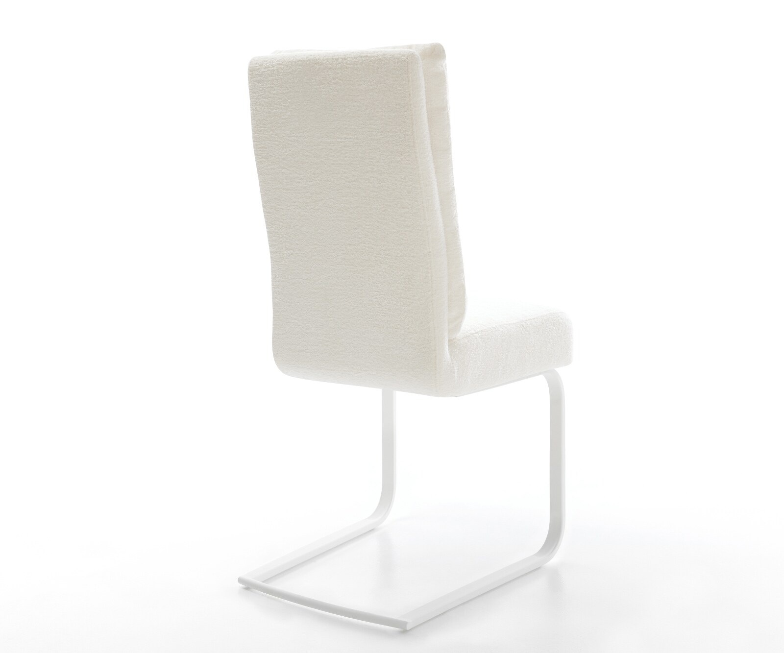 Cantilever Pela-Flex bouclé doux beige pied cantilever plat blanc resorts ensachés 5